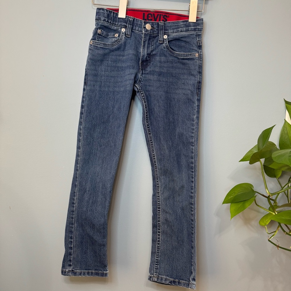Levi’s 511 Slim Fit Boys Jeans Size 8 Reg Medium Wash Adjustable Waist Stretch